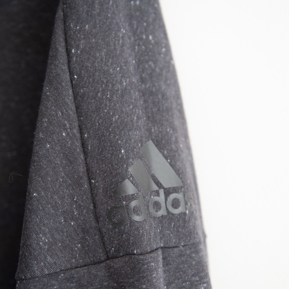 ADIDAS | BLACK HEATHERED HOODIE - Picture 4 of 5